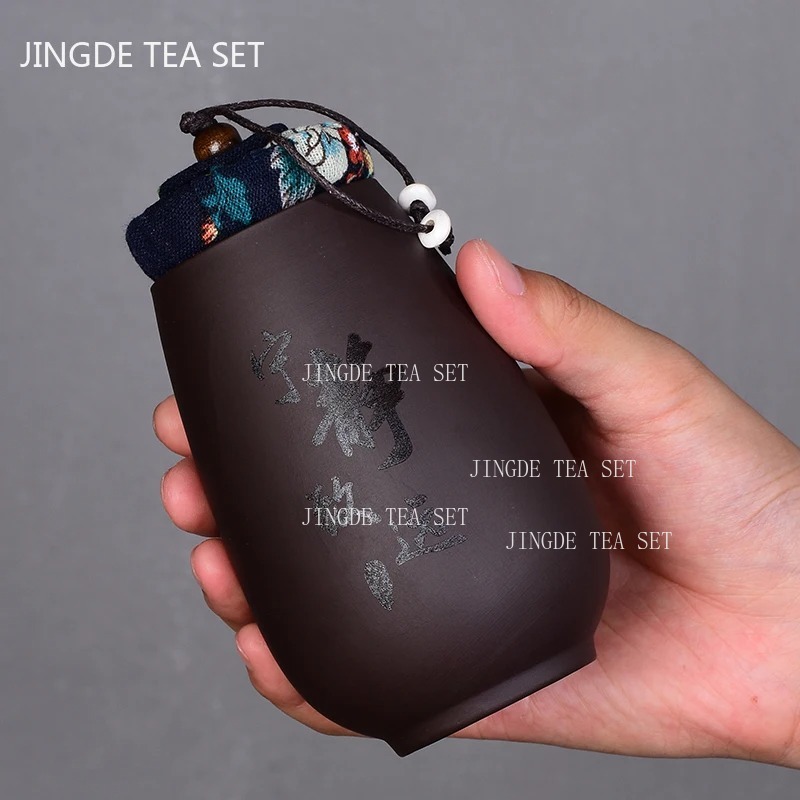 Coffee Tea In Chinese - Chinesische Lila Sand Kleine Tee Jar