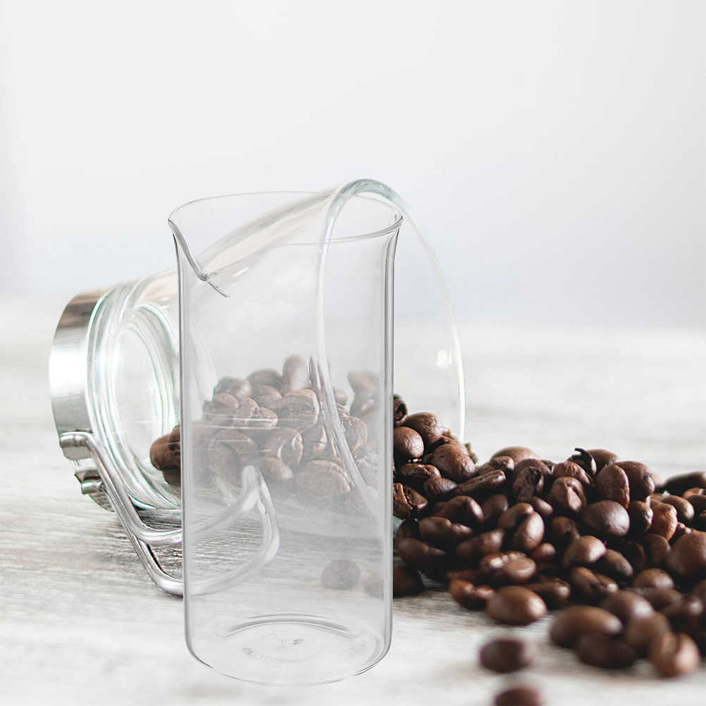 Coffee Tea Press - Hitzebeständige Glas-Kaffeepresse, Ersatzbecher, glatt, transparent, für