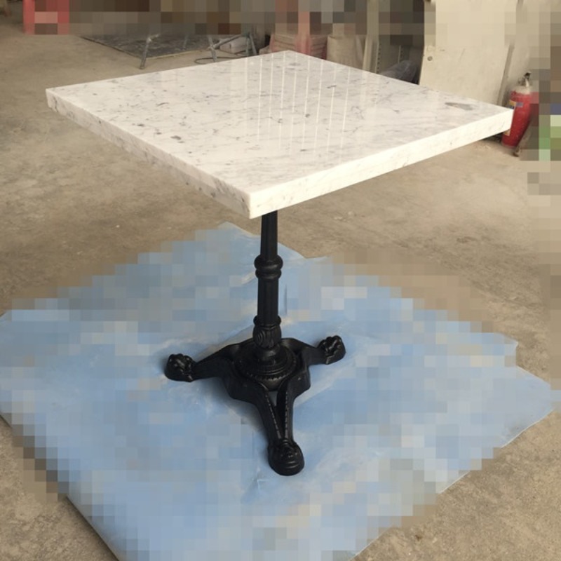 Coffee Or Tea Please - Runder oder quadratischer Marmor-Couchtisch mit Metallgestell