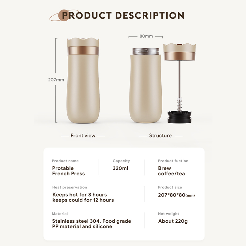 320ml French Press Kaffee Tee  – Coffee Tea Press Bewertung und Preis