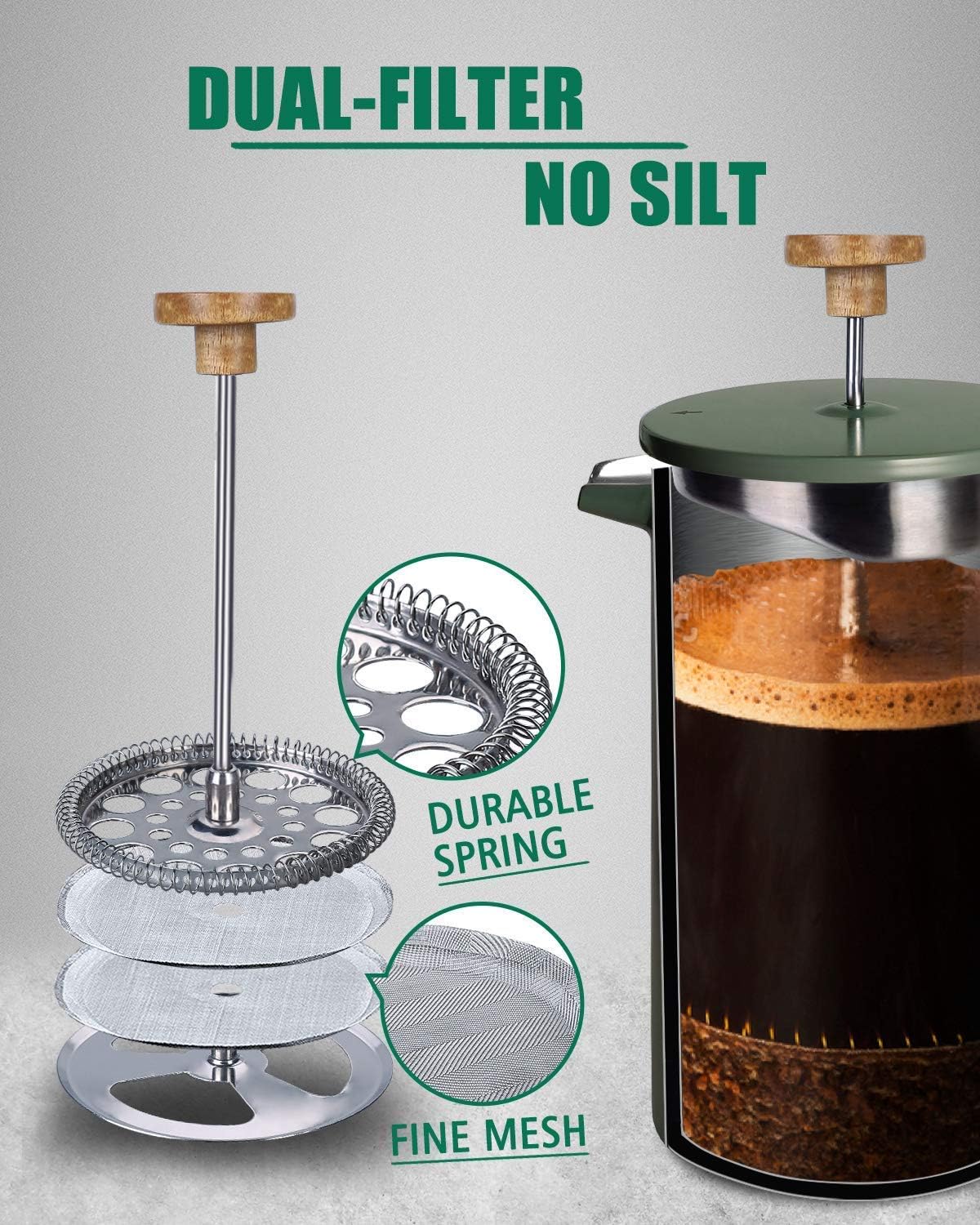 POLIVIAR 34 oz French Press Ka – Coffee Tea Press Bewertung und Preis